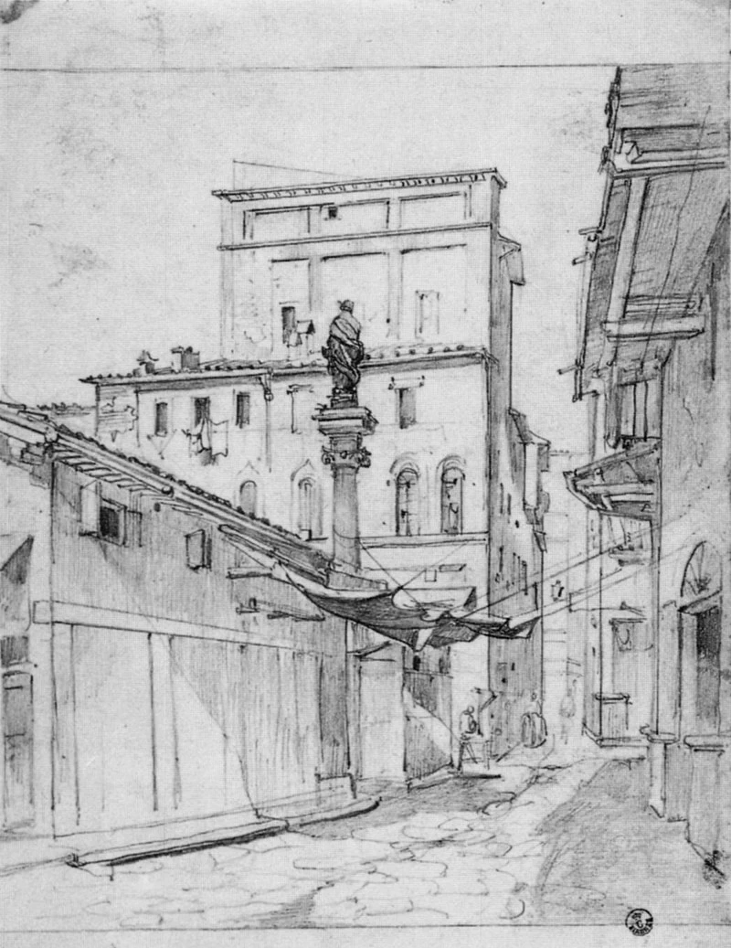 Piazza del mercato vecchio, Firenze, 1870